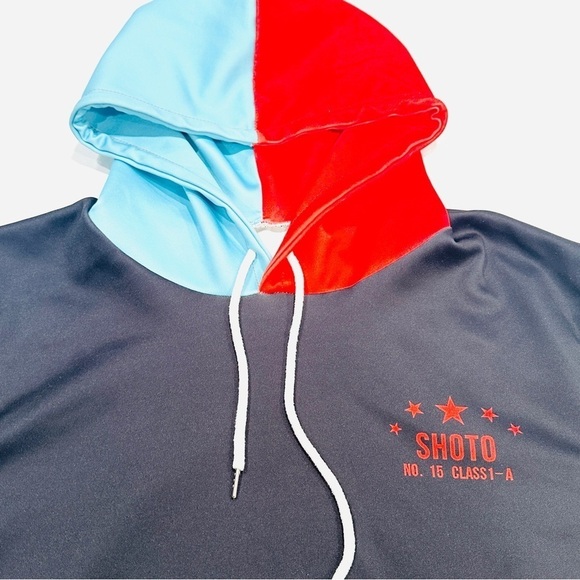 My Hero Academia Shoto Todoroki Half Cold Half Hot Zip Hoodie Sweatshirt Jacket - Picture 3 of 9